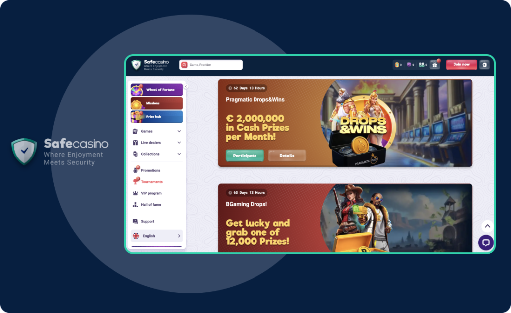 Τουρνουά, live τραπέζια και video poker
