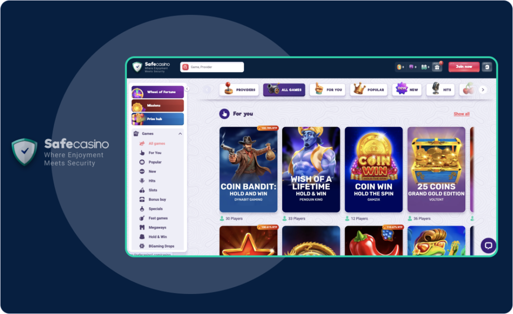 Σχεδιασμός και Χρηστικότητα SafeCasino